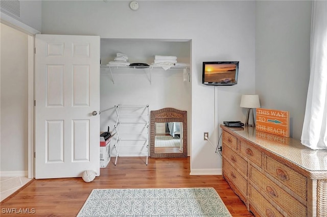 interior space with light wood-type flooring