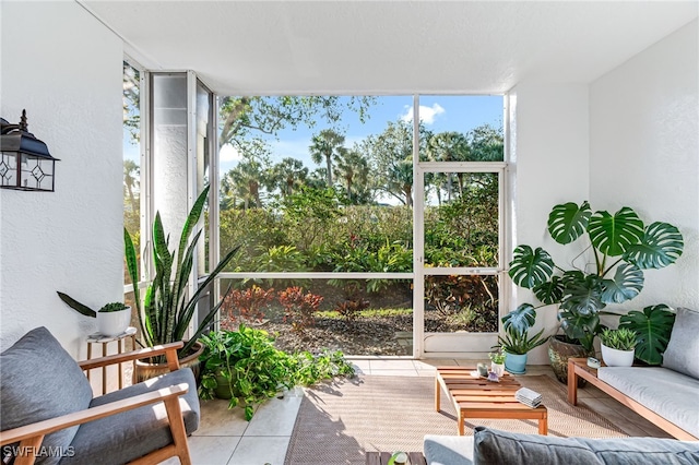 view of sunroom