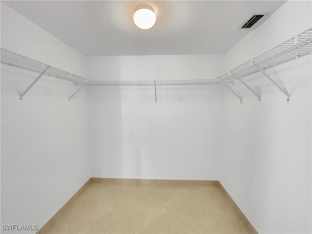 view of walk in closet