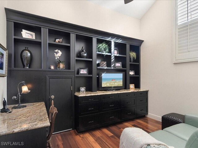 interior space featuring dark hardwood / wood-style flooring