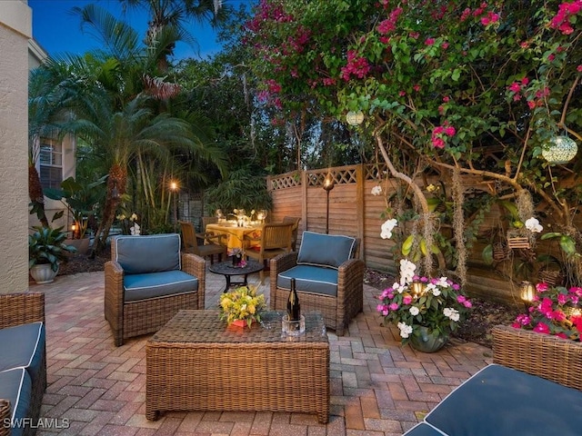 view of patio with an outdoor hangout area