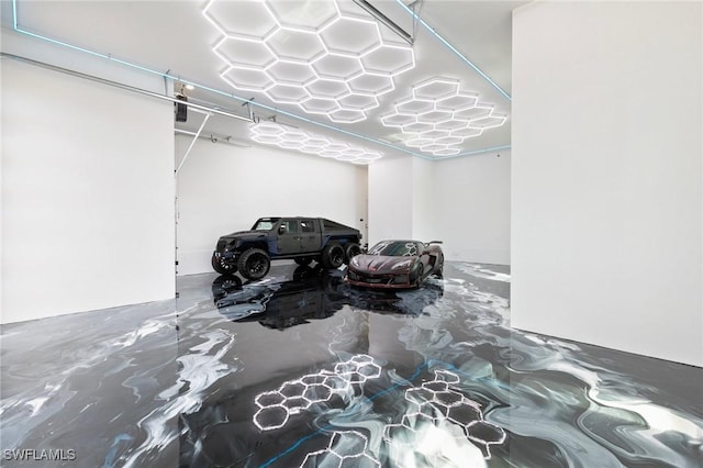 interior space featuring a garage