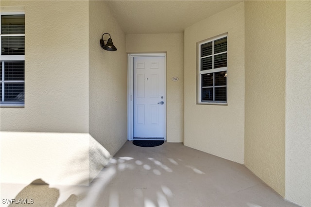 view of doorway to property