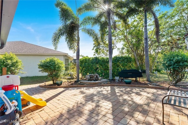 view of patio / terrace featuring grilling area