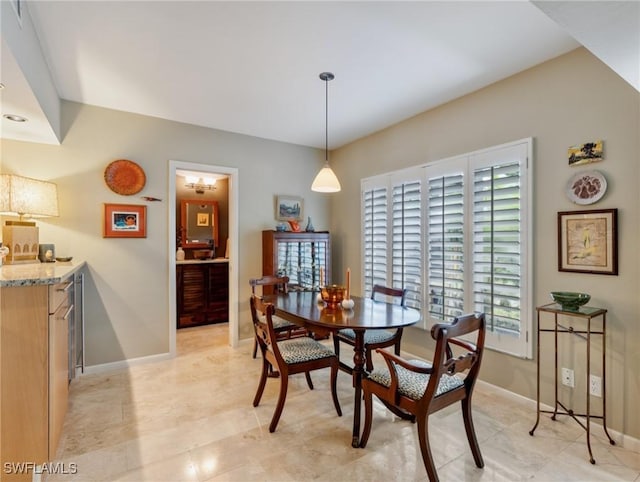 view of dining room