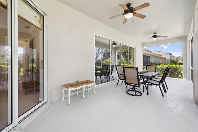 view of sunroom