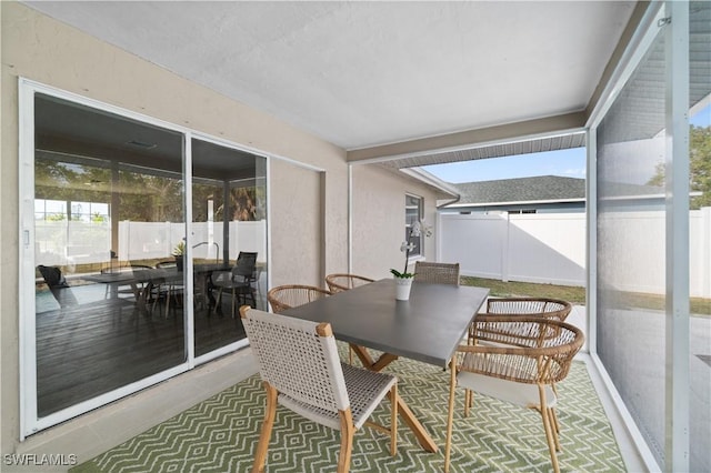 view of sunroom / solarium