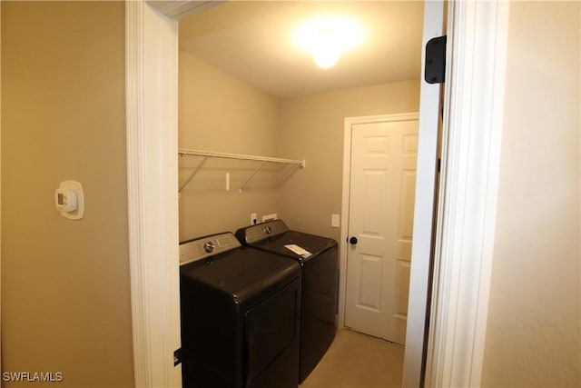 laundry area featuring washer and dryer