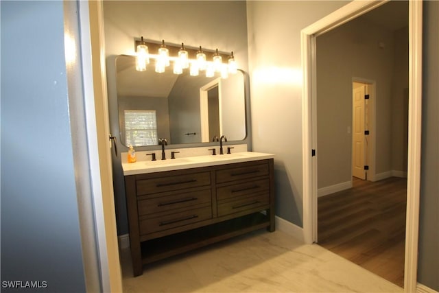 bathroom with vanity