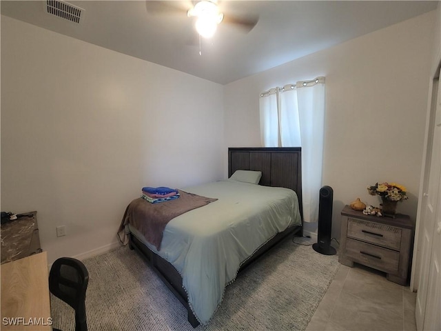 bedroom with ceiling fan