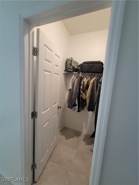 view of walk in closet