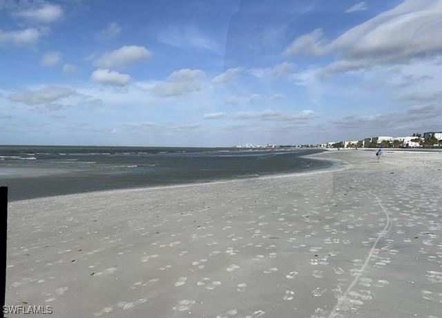 property view of water with a beach view