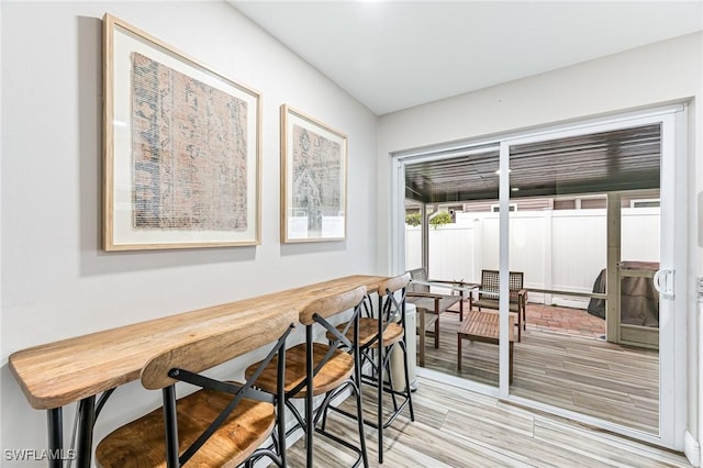 view of dining room