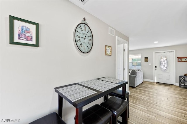 view of dining area