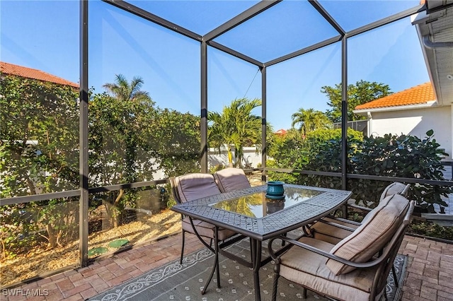 view of sunroom