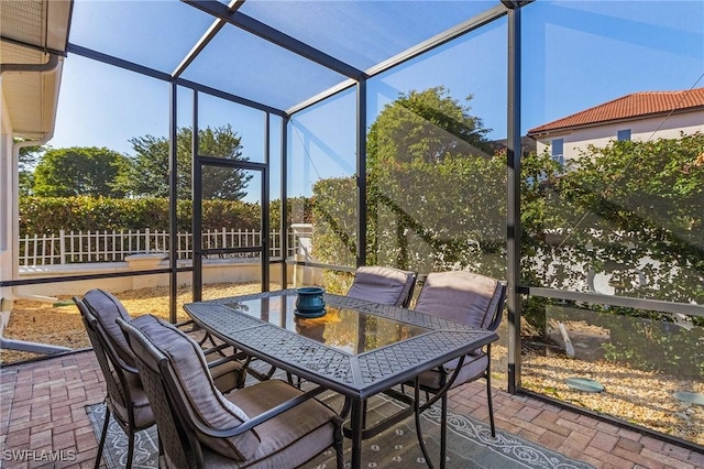 view of sunroom / solarium