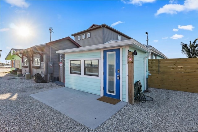 exterior space with a patio