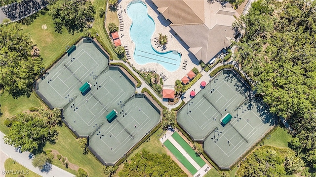 birds eye view of property