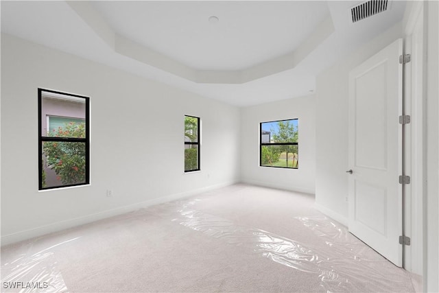 13617 Heritage Preserve Dr, Fort Myers, FL 33905 - unfurnished room featuring light colored carpet, a tray ceiling, and baseboards