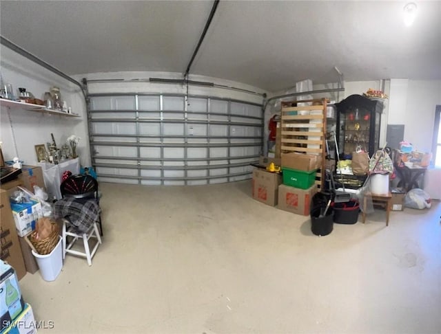 garage featuring electric panel