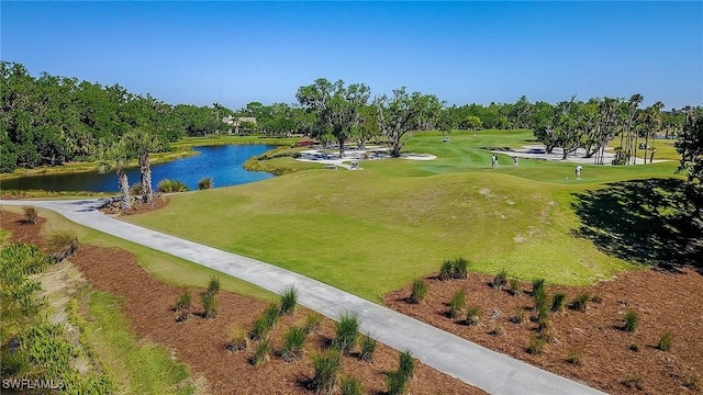 view of home's community featuring a water view