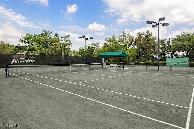 view of tennis court