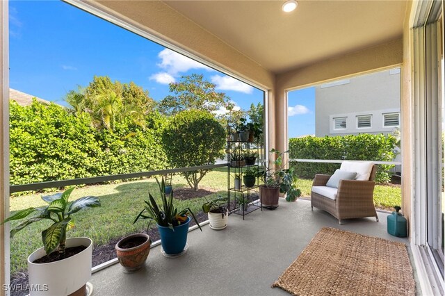 view of sunroom