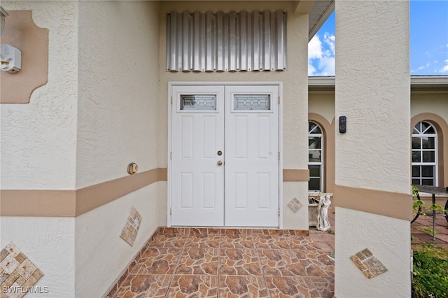 view of doorway to property