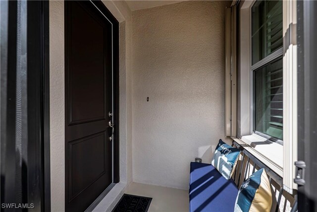 view of doorway to property