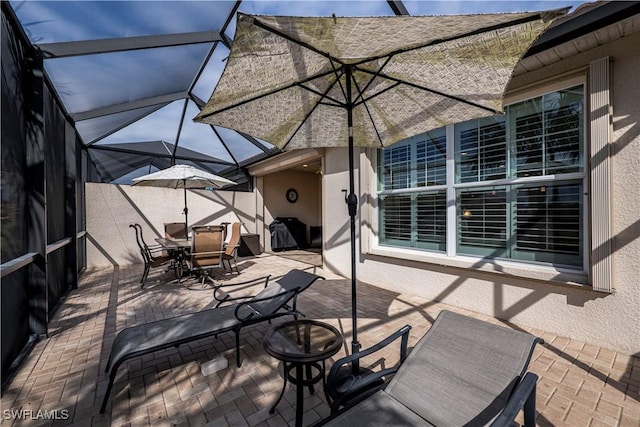 view of patio / terrace featuring grilling area