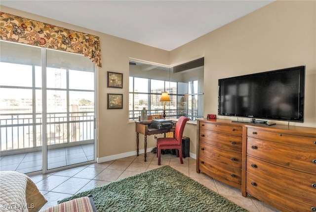 office featuring light tile patterned floors