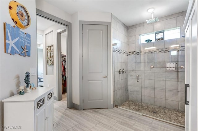 bathroom with walk in shower