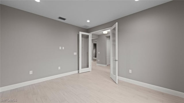 4096 Pegasus Way, Naples, FL 34120 - unfurnished bedroom with recessed lighting, light wood finished floors, and baseboards