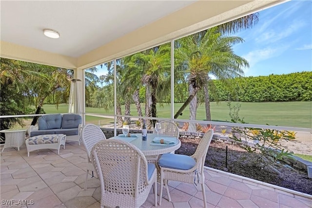 view of patio featuring outdoor lounge area