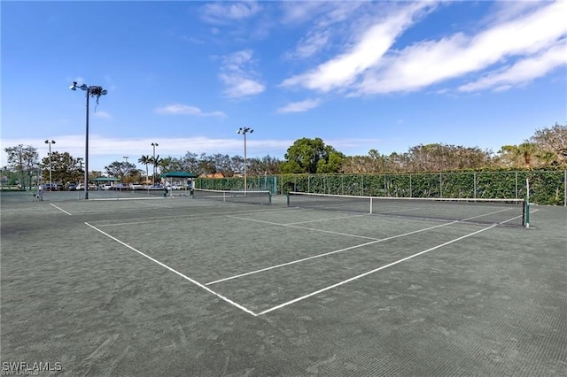 view of tennis court