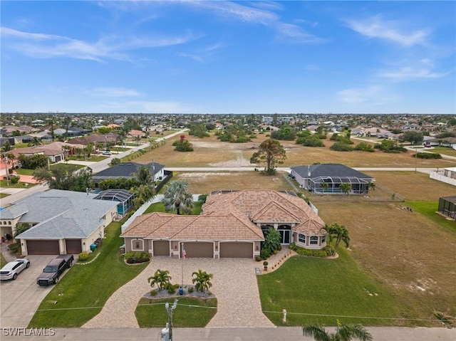 bird's eye view featuring a residential view