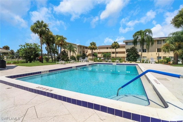 view of pool with a patio