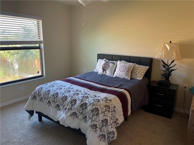 view of carpeted bedroom