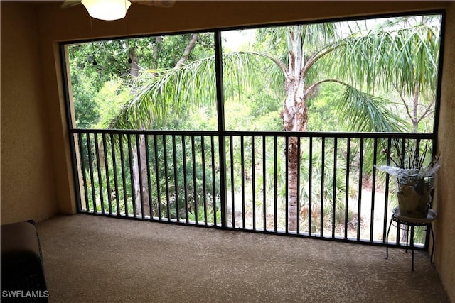 unfurnished sunroom with a wealth of natural light