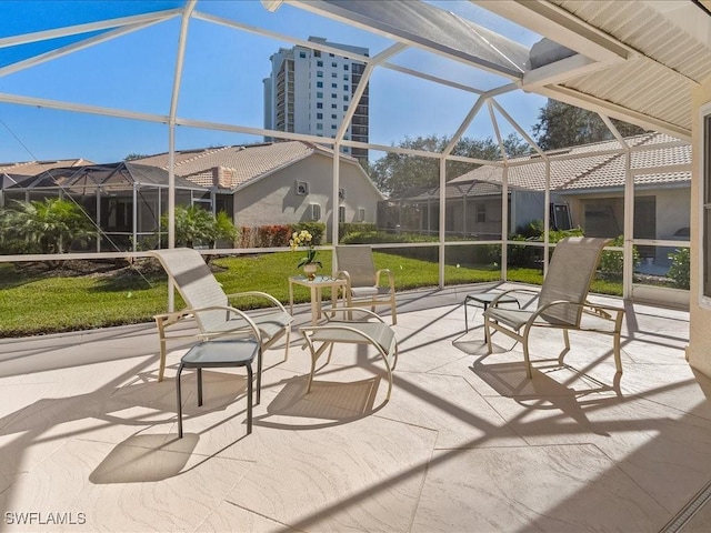 view of sunroom