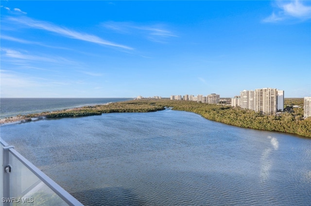 water view featuring a view of city