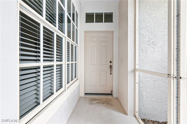 view of doorway to property