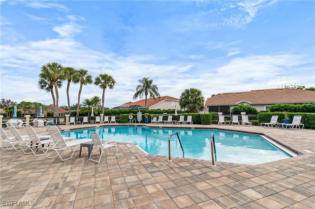 view of pool with a patio