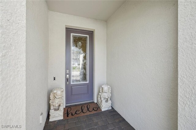 view of doorway to property