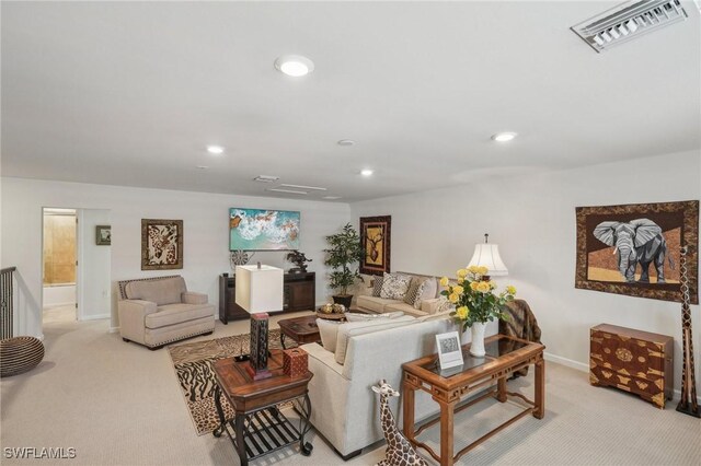 view of carpeted living room