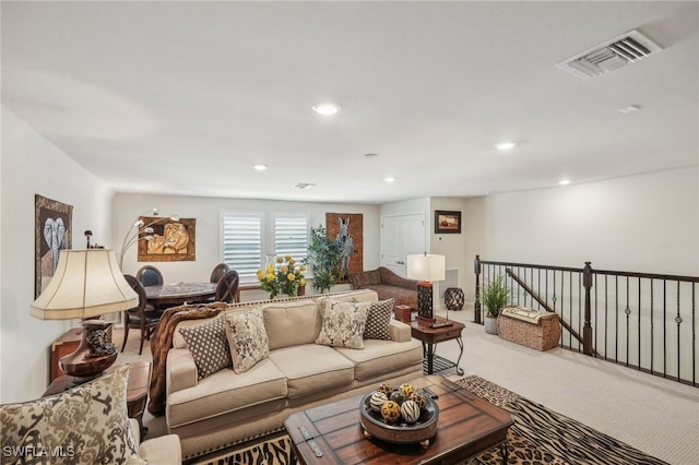 view of carpeted living room