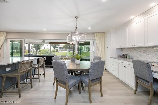 dining room with an inviting chandelier