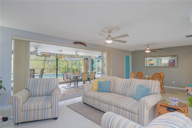 view of carpeted living room