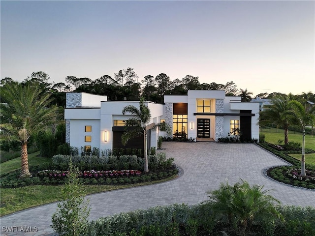 modern home with french doors