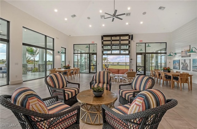 4075 Pegasus Way, Naples, FL 34120 - building lobby featuring recessed lighting and high vaulted ceiling